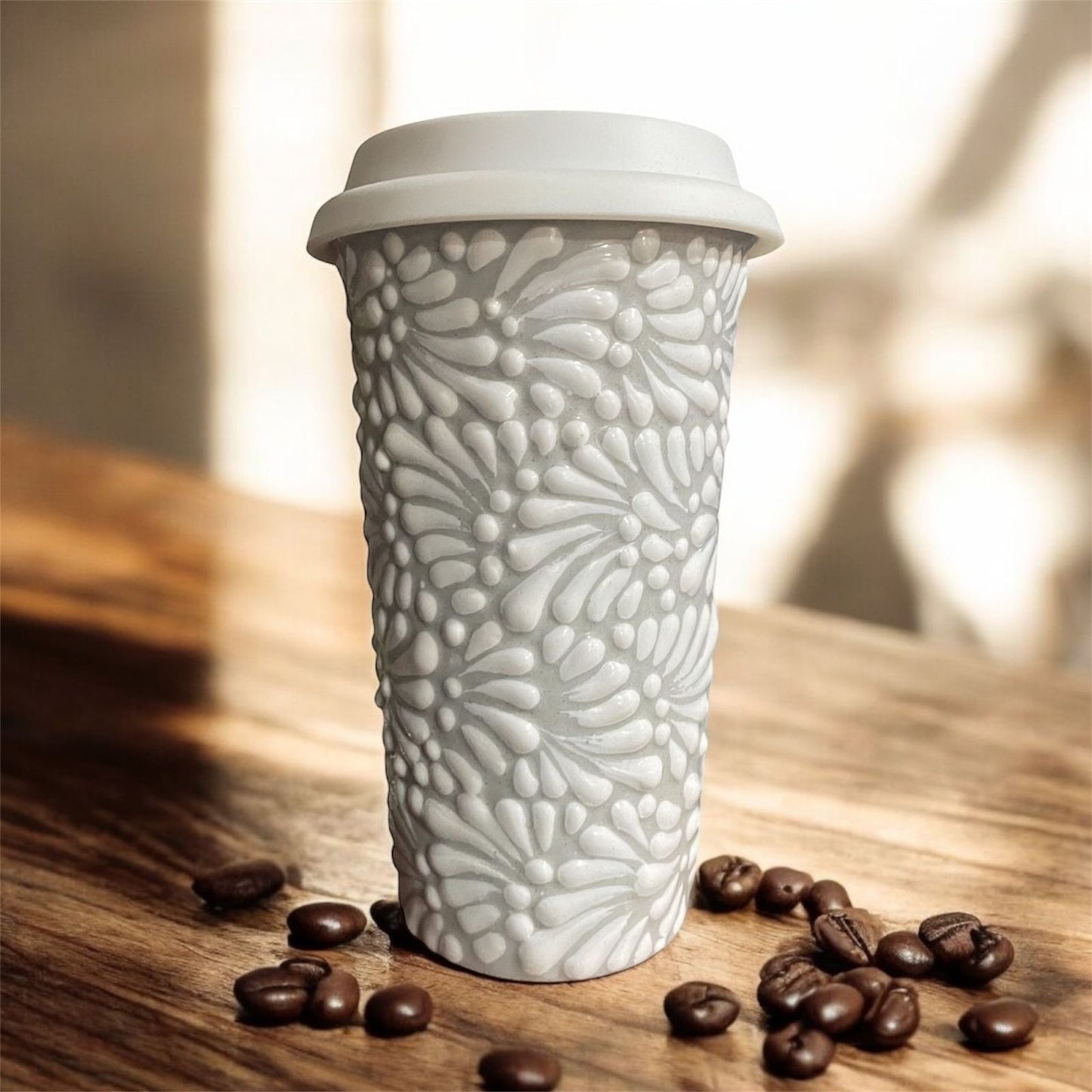 Vaso con Tapa (Blanco)