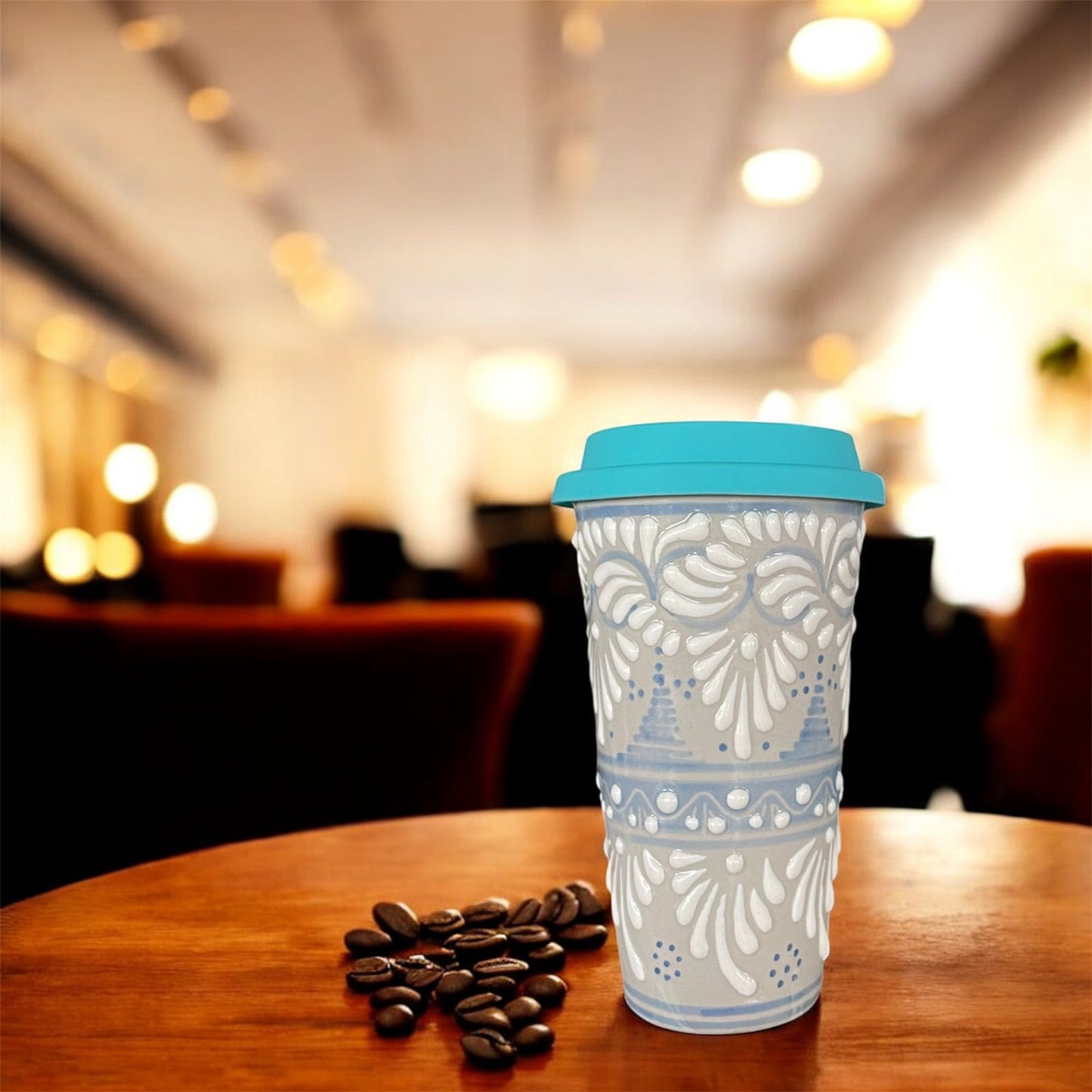 Vaso con Tapa (Blanco)