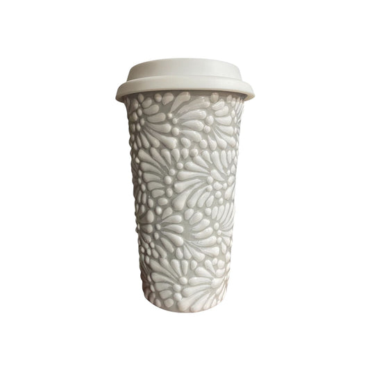 Vaso con Tapa (Blanco)