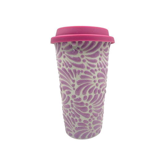 Vaso con Tapa (Morado)
