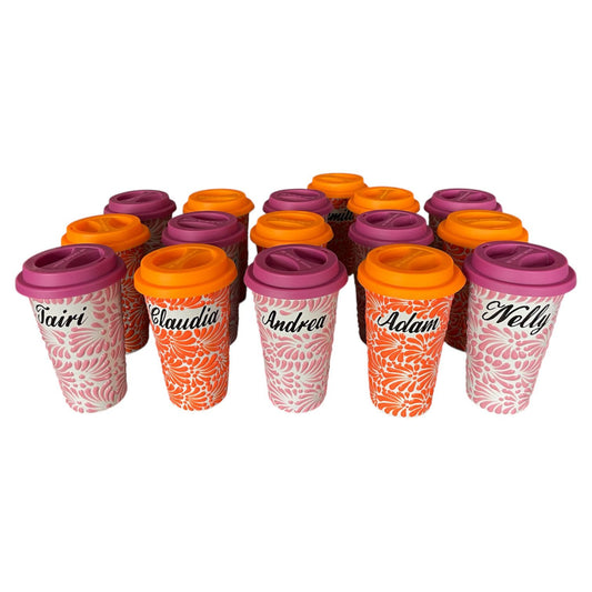 Vaso con Tapa Personalizado