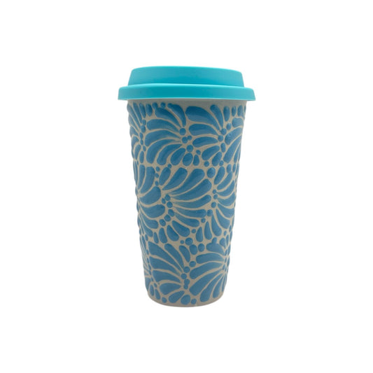 Vaso con Tapa (Turquesa)