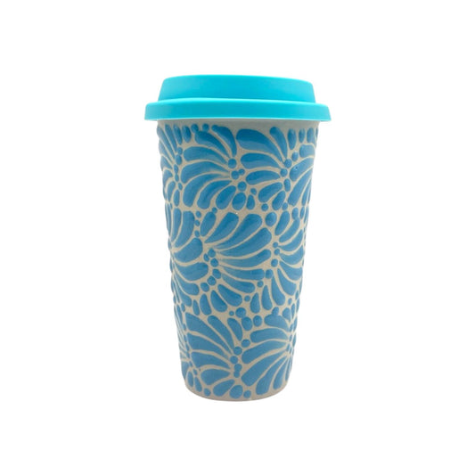 Vaso con Tapa (Turquesa)