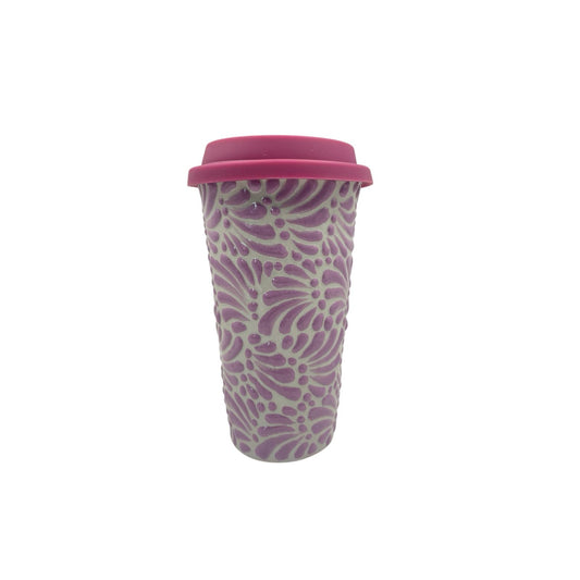 Vaso con Tapa (Morado)