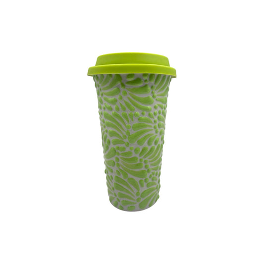 Vaso con Tapa (Verde)